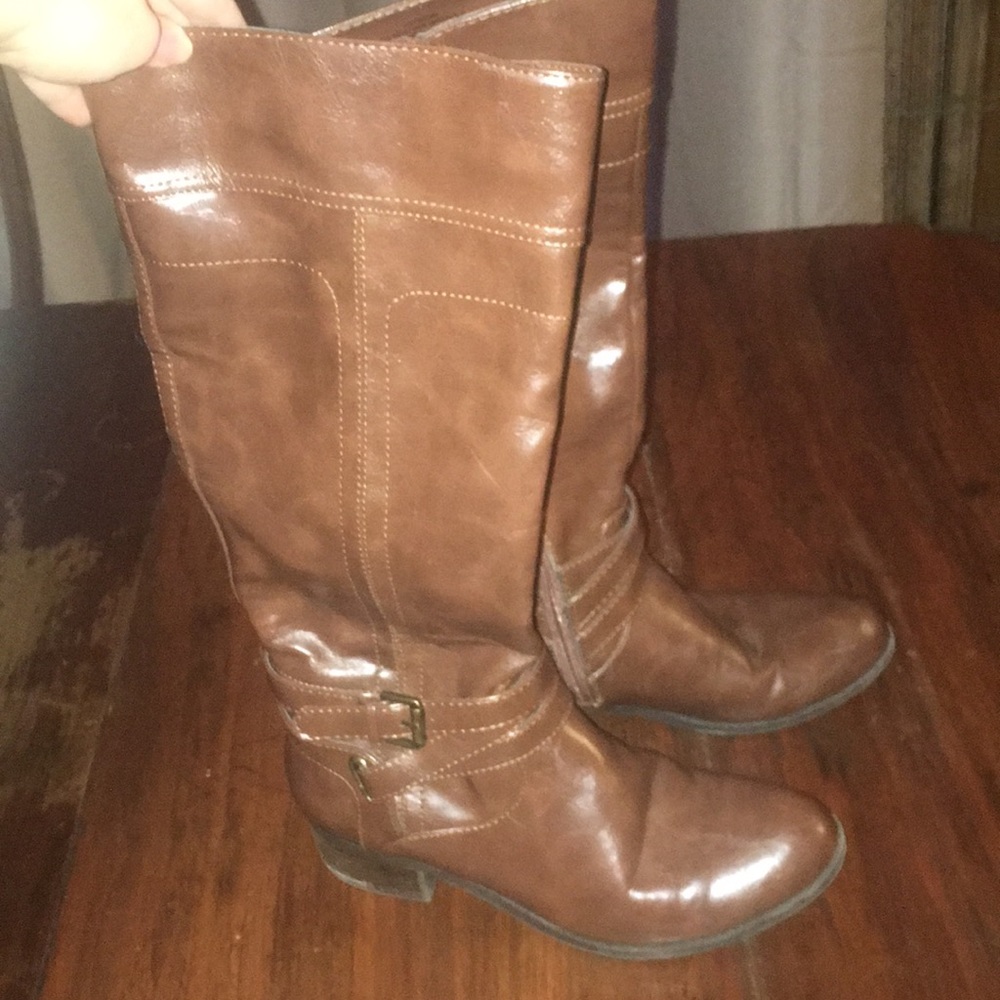 Brown tall riding boots size 8